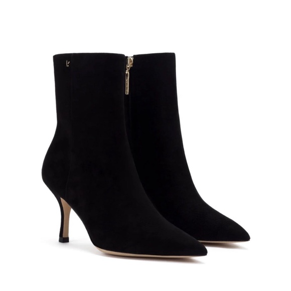 NWOT Larroude black suede mini Kate boots - Picture 2 of 10